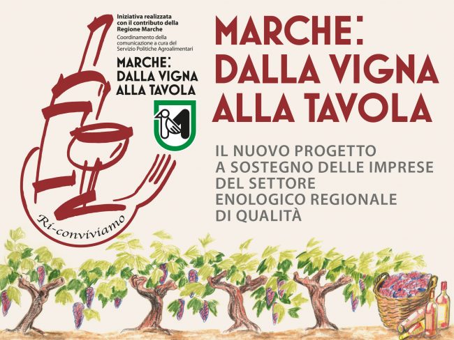 Marche: dalla vigna alla tavola. Ri-Conviviamo: un calendario di degustazioni enogastronomica a sostegno della filiera produttiva e della ristorazione marchigiana